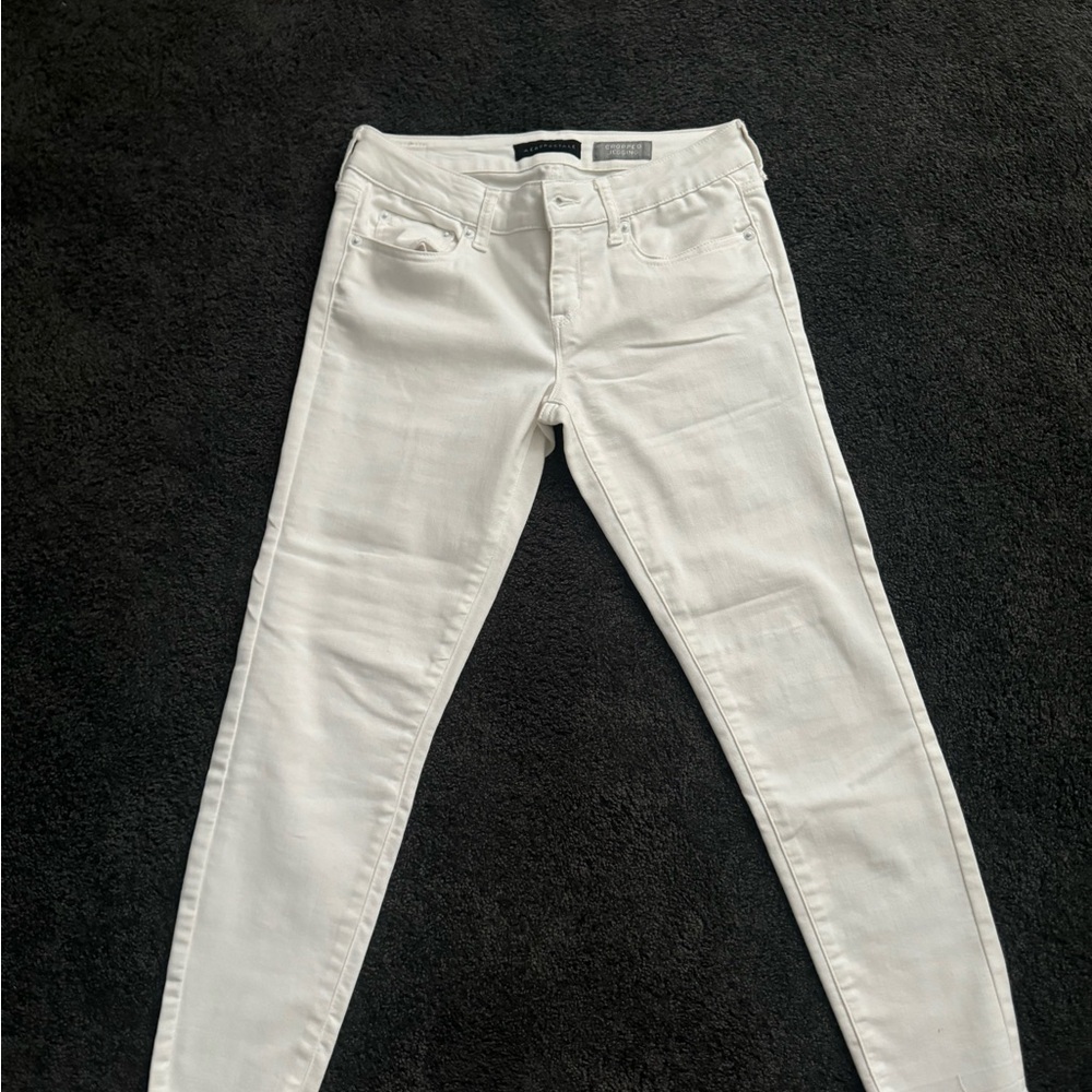 Aero Women's White skinny cropped Jeans
